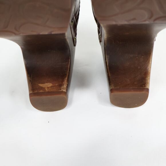 UGG Women's Abbie UGG Leather Clogs Brown Size US 6 EU 37 - Picture 10 of 12